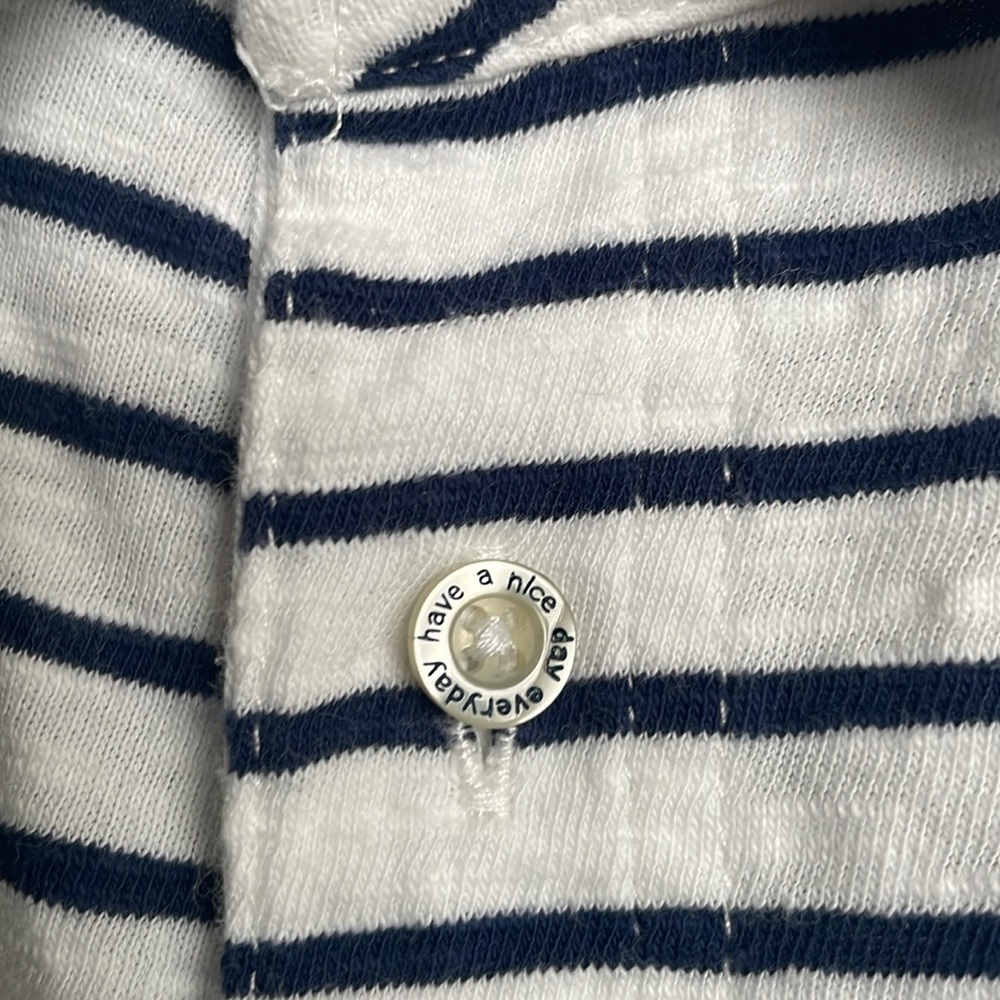 Scotch & Soda Black and White Striped Polo Shirt - Picture 4 of 7